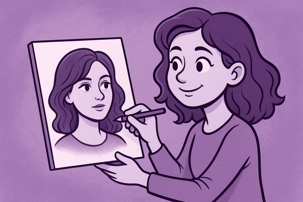 خدمات طراحی چهره (سیاه قلم)